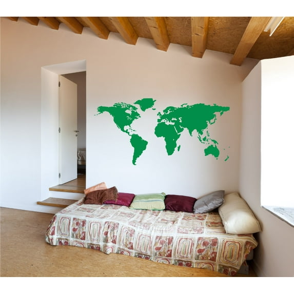 World Map Wall Art Earth Atlas Decal Sticker