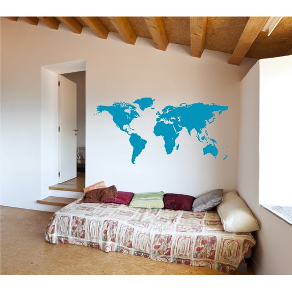 World Map Wall Art Earth Atlas Decal Sticker