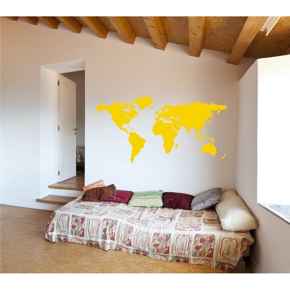 World Map Wall Art Earth Atlas Decal Sticker