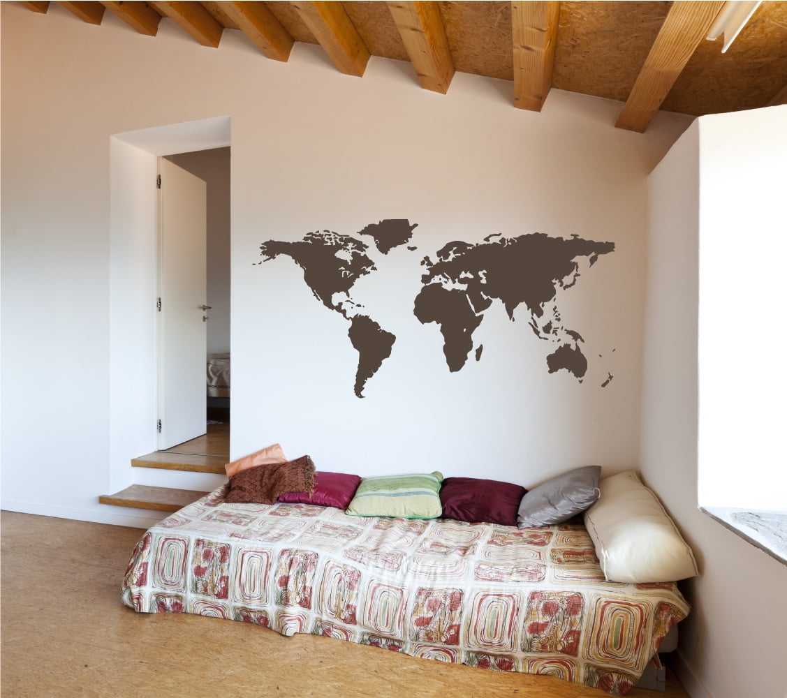 World Map Wall Art Earth Atlas Decal Sticker