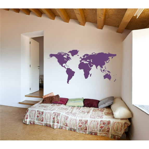 World Map Wall Art Earth Atlas Decal Sticker