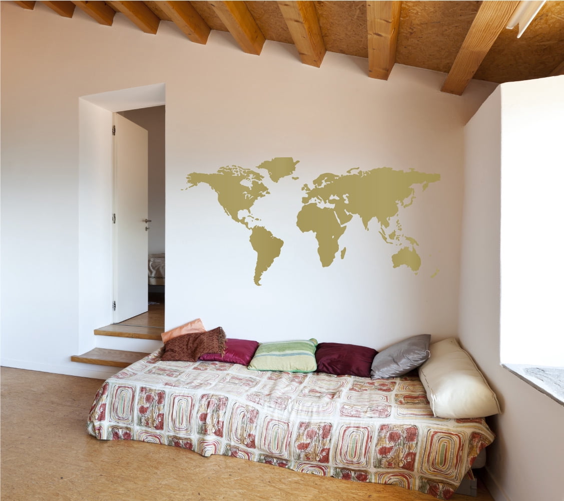 World Map Wall Art Earth Atlas Decal Sticker