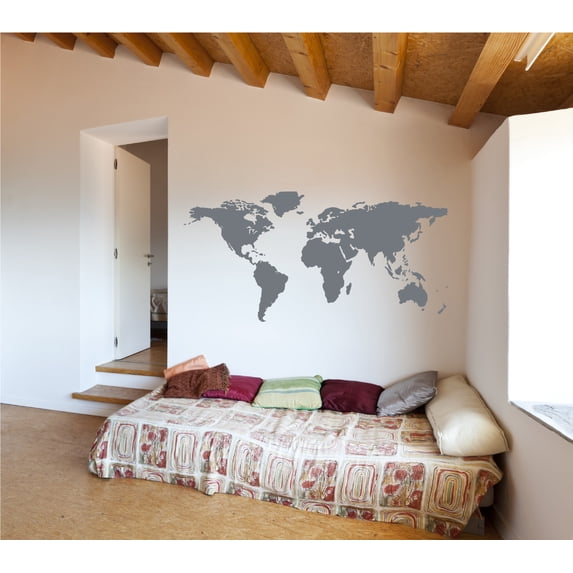 World Map Wall Art Earth Atlas Decal Sticker