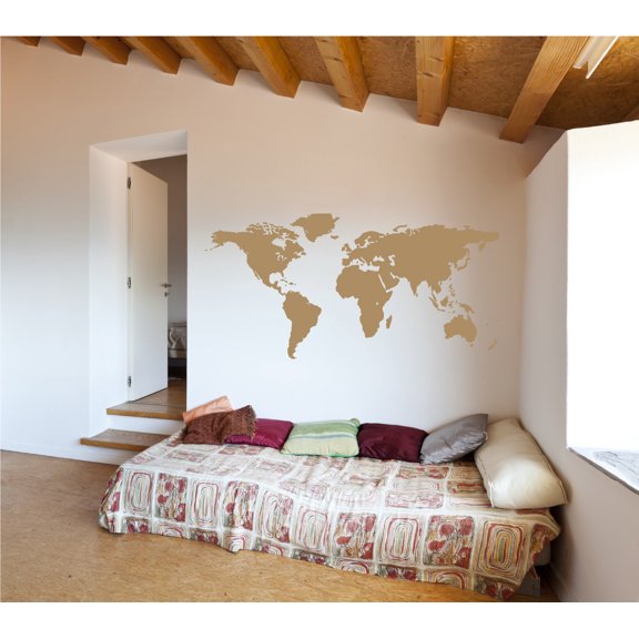 World Map Wall Art Earth Atlas Decal Sticker