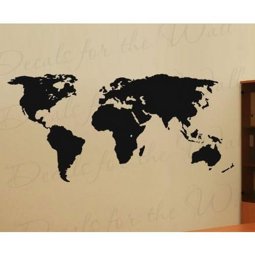 World Map Wall Mural Decal Vinyl Graphic Earth Sticker Art Decor