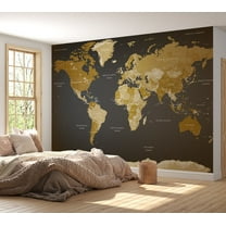 World Map Wallpaper Wall Mural - Modern Geography