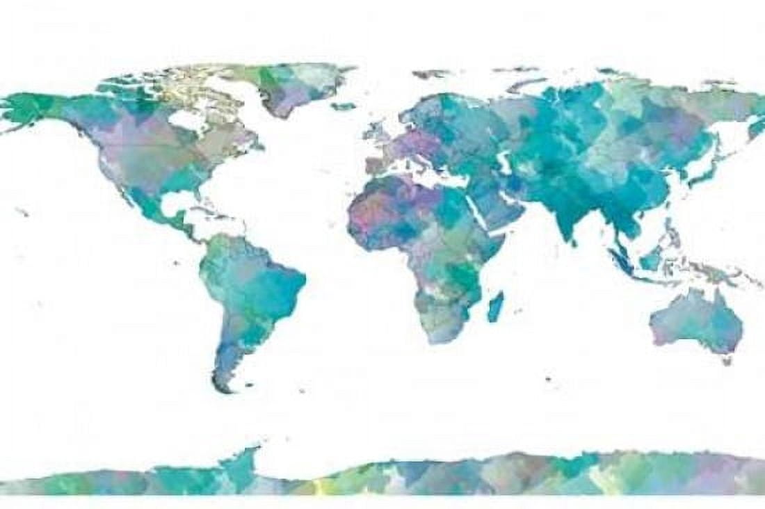 World Map Watercolor Canvas Art - SD Graphics Studio (12 x 18)