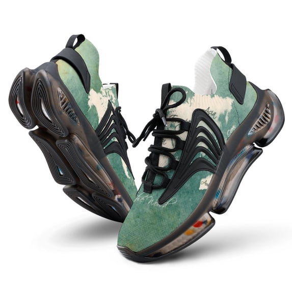 World Maps Walking Shoes for Men Woman Lightweight Tennis Fashion Elastic Sports Shoes Cushion Basketball Shoes