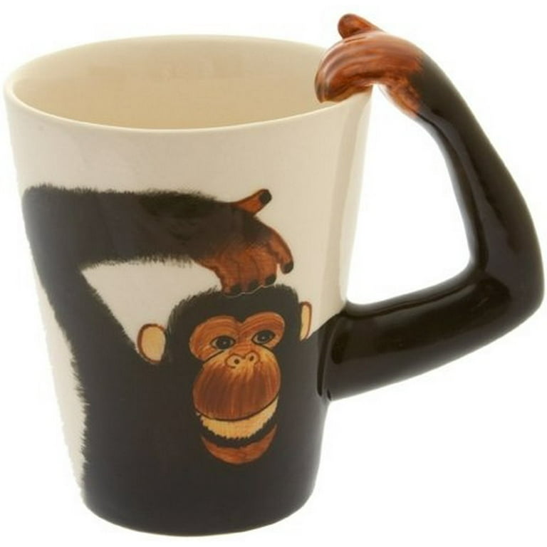 World Market Monkey Handle Coffee Mug, 12 Ounces