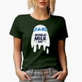 thumbnail image 1 of World Milk Day, June 1, Military Green T-Shirt, Medium, 1 of 5