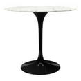 thumbnail image 1 of World Mod AL10403 32 in. Rose Round Marble Dining Table, Black Base, 1 of 5