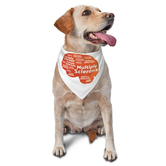 World Ms Day Ms Multiple Sclerosis Awareness Dog Bandanas Triangle Bibs Pet Scarf Accessories For Small Medium Large Dogs And Cat