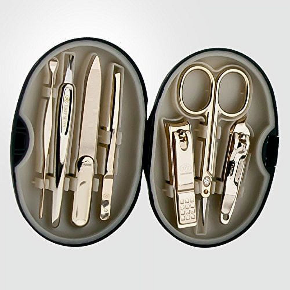 World No. 1. Three Seven (777) Travel Manicure Grooming Kit Nail Clipper Set (7 PCs, TS-3300BG), MADE IN KOREA, SINCE 1975.