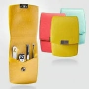 World No. 1, Three Seven 777 Travel Manicure Pedicure Grooming Kit Set Total 4 PC, Model TS-77VC,Mini SetGreen/Pink/Yellow,Personal Nail care, Stainless steel- Made in Korea, Since 1975 Pink