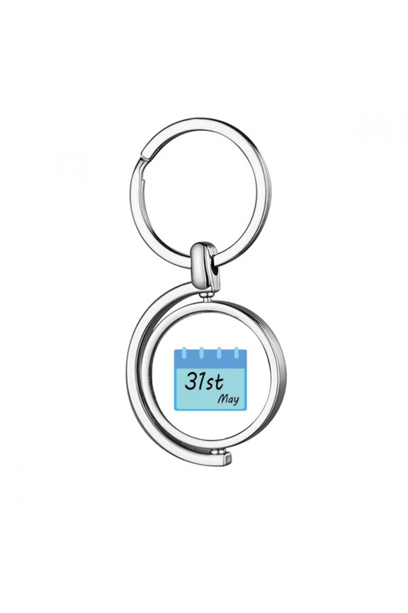 World No Tobacco Day Healthy Body Rotating Keychain Metal Keyring Holder