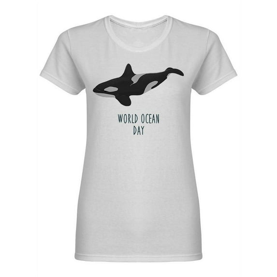 World Ocean Day Graphic Shaped T-Shirt Women -Image by Shutterstock, Female Medium