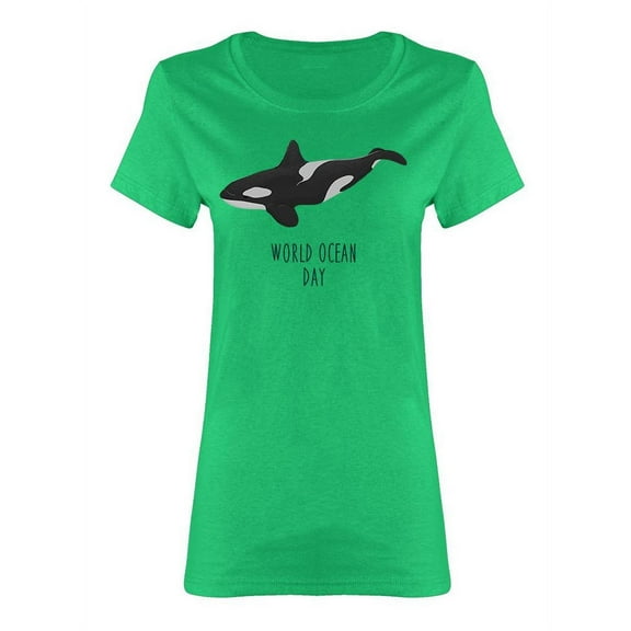 World Ocean Day Graphic Shaped T-Shirt Women -Image by Shutterstock, Female Small