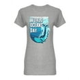 thumbnail image 1 of World Oceans Day Design Shaped Tee Women's -Image by Shutterstock, 1 of 2