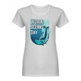 thumbnail image 1 of World Oceans Day Design Shaped Tee Women's -Image by Shutterstock, 1 of 2
