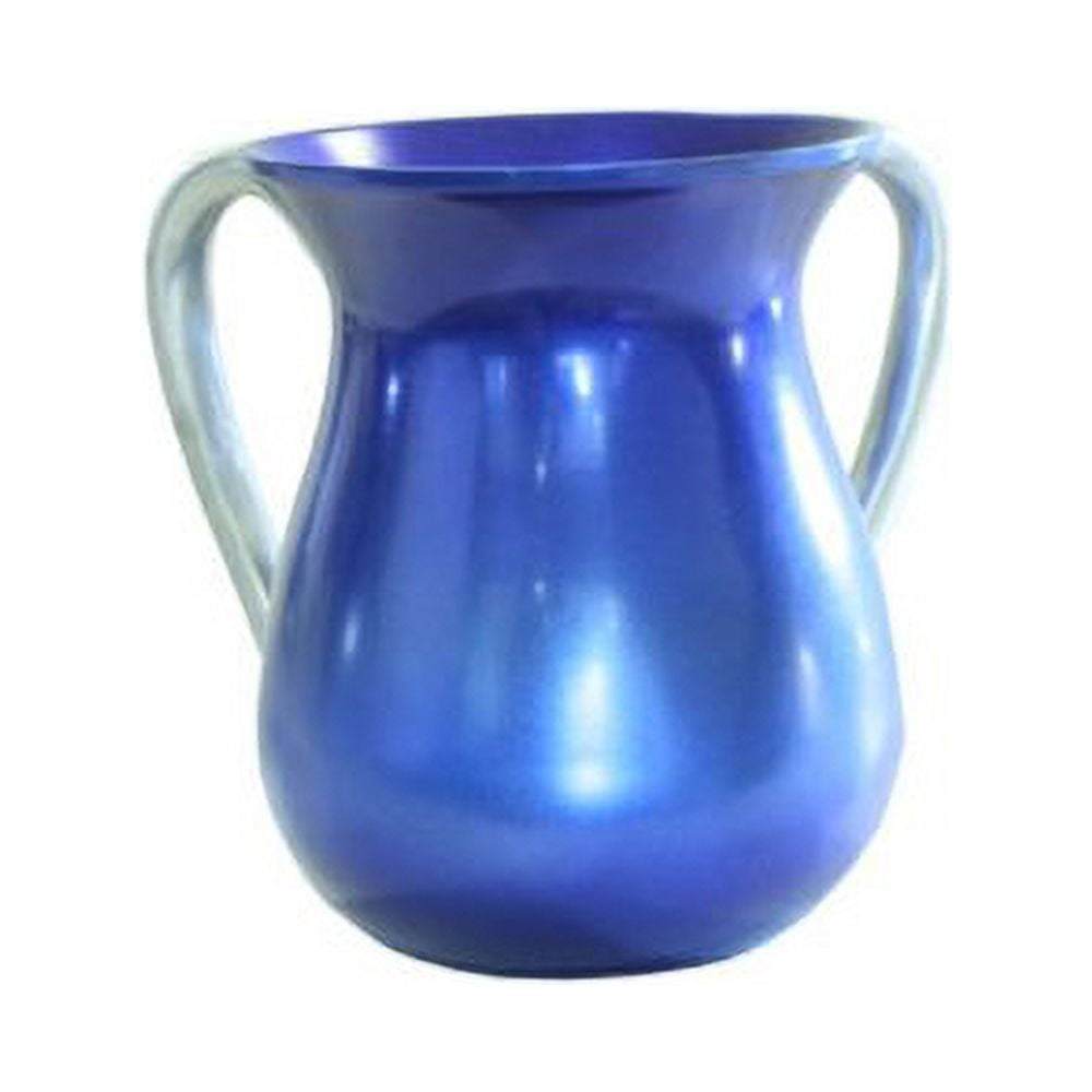 Yair Emanuel Hand-Painted Aluminum Washing Cup - Pomegranate Design, For Netilat Yadayim