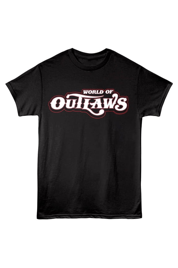 World of Outlaws Logo Men's T Shirt (Black, Adult4XL)
