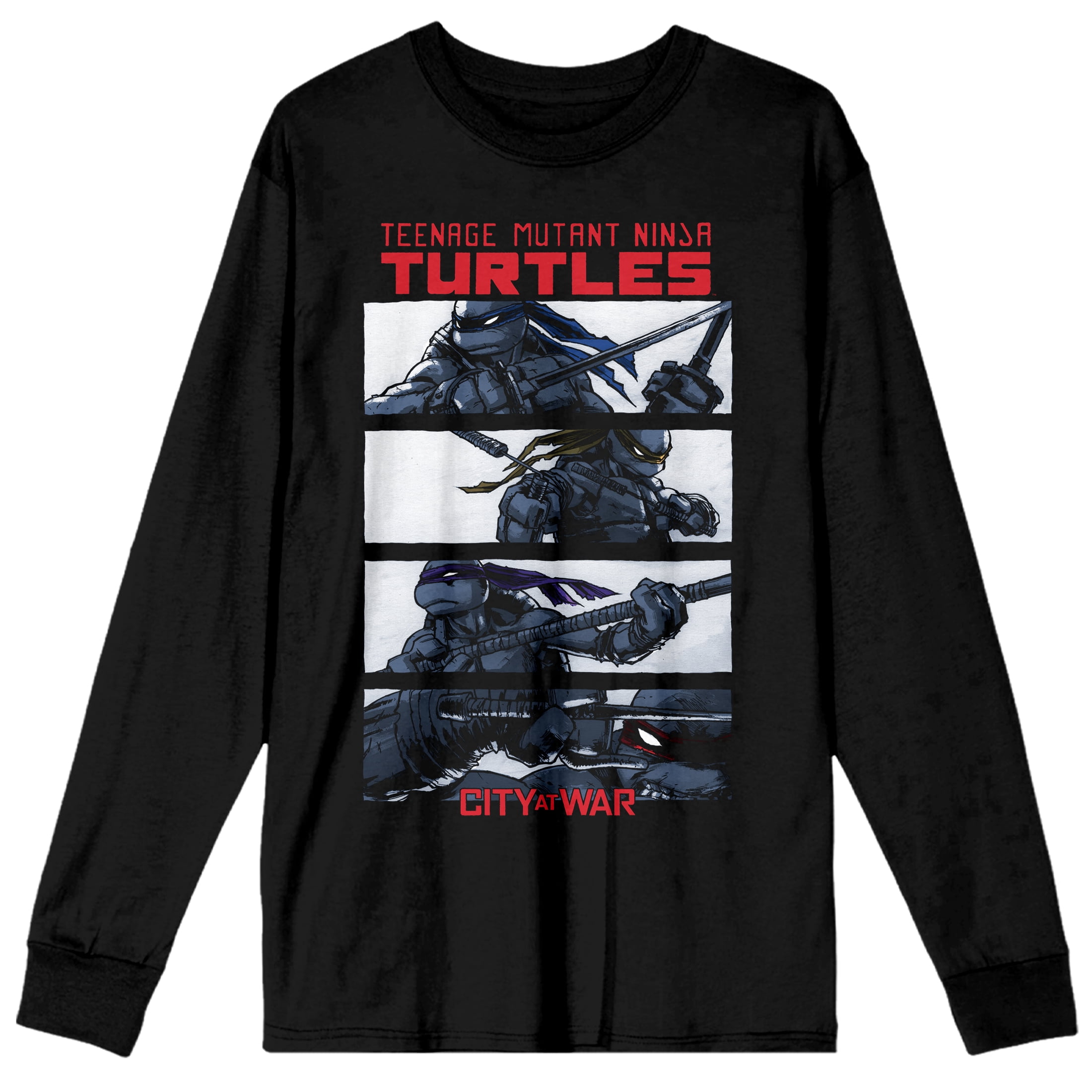 World Of TMNT Ninja Turtles Fight Crew Neck Short Sleeve Men's T-shirt-3XL