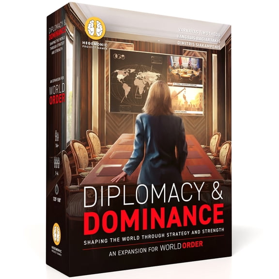 World Order: Diplomacy & Dominance - Board Game Expansion, New Challenges, Strategic Paths & Modes, Double-Layered Automa Board, Ages 14+, 1-4 players