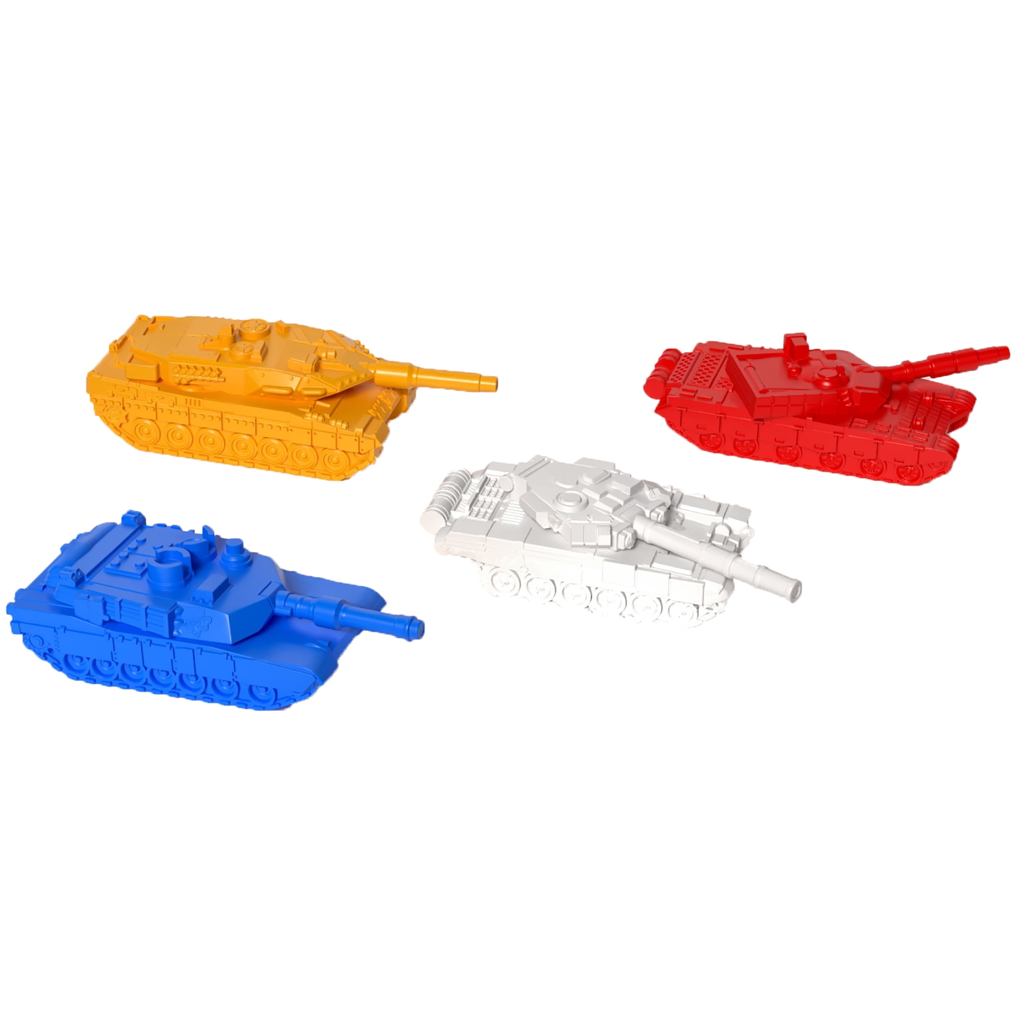 World Order: Player Tanks - 4 Large Battle Models, 3D Printed Plastic Components, Board Game Accessory, Collectible Decorative Pieces, Tabletop Add-On