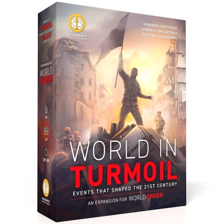 World Order: World in Turmoil - Board Game Expansion, 60 Recent Events That Shaped The 21st Century, New Threats & Scenarios, Ages 14+, 2-4 players