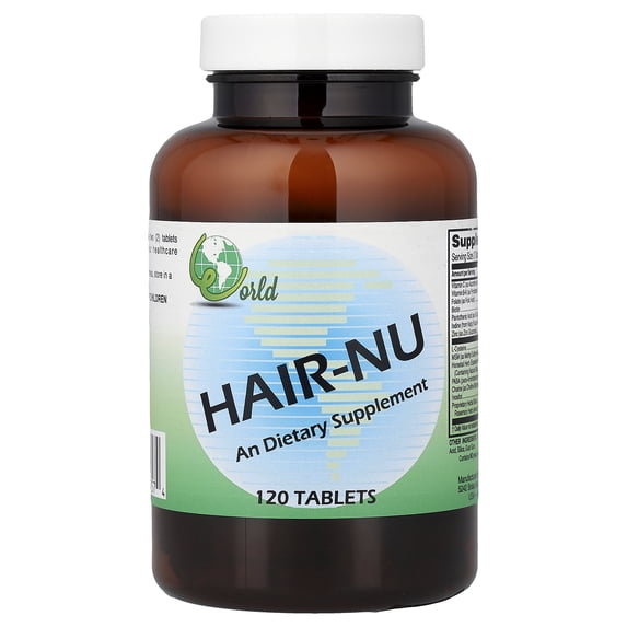 World Organic HAIR-NU, 120 Tablets