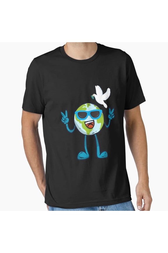 World Peace Earth Love Planet Unity Global Kindness Statement Unisex T-Shirt, S-5XL