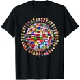 thumbnail image 1 of World Peace International Day National Flags Circle Unisex T-Shirt up to Size 5XL, 1 of 2