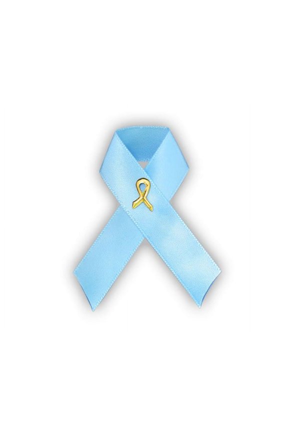 World Peace Satin Light Blue Awareness Ribbon Pins