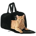 thumbnail image 1 of World Pet Small Pet Carrier, Fits Cats and Small Breed Animals, Black, 15"L x 8"H x 12"W, 1 of 5