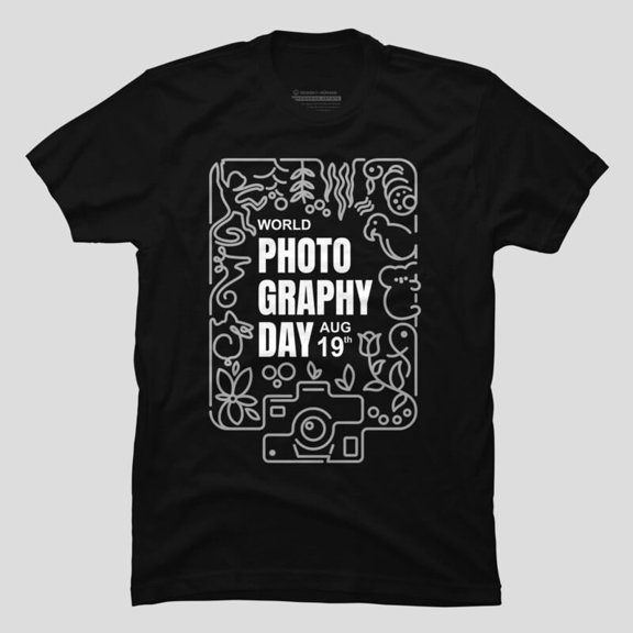 World Photography Day Minimal Nature Camera Art H10061 Unisex T-Shirt, Up to 5XL Available