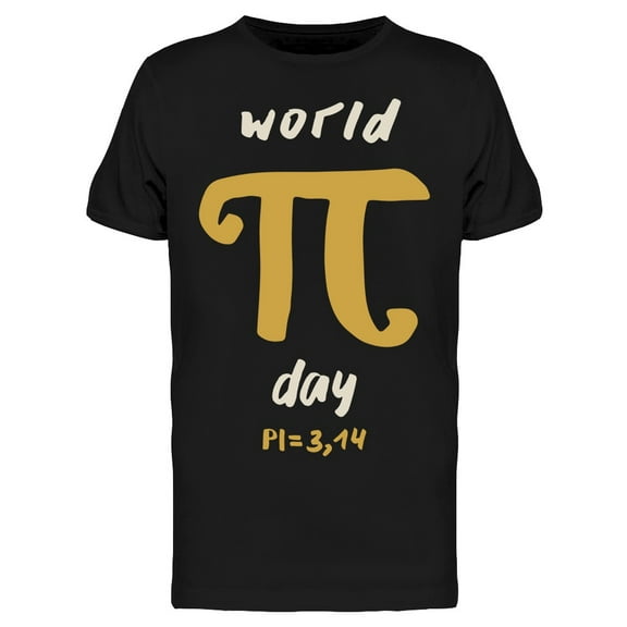 World Pi Day Math Sign Calli T-Shirt Men -Image by Shutterstock, Male Medium