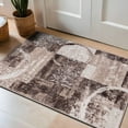 thumbnail image 1 of World Rug Gallery Abstract Circle Brown 2'x3' Door Mat, 1 of 9