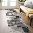 thumbnail image 1 of World Rug Gallery Abstract Circle Cream 2'x10' Runner Rug, 1 of 9