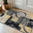 thumbnail image 1 of World Rug Gallery Abstract Circle Yellow 2'x3' Door Mat, 1 of 9