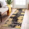 thumbnail image 1 of World Rug Gallery Abstract Design Distressed Area Rug - Yellow 2'x7', 1 of 9