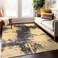 thumbnail image 1 of World Rug Gallery Abstract Design Distressed Area Rug - Yellow 5'x7', 1 of 9