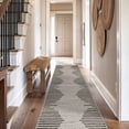 thumbnail image 1 of World Rug Gallery Area Rug Bohemian Stripe Jute Rug Carpets for Living Room Rugs for Sale - CREAM 2'X10', 1 of 8