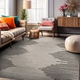 thumbnail image 1 of World Rug Gallery Area Rug Bohemian Stripe Jute Rug Carpets for Living Room Rugs for Sale - CREAM 4'x6', 1 of 7