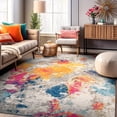 thumbnail image 1 of World Rug Gallery Area Rugs Bohemian Geometric Modern Dining Room Rug Living Room Rugs New - MULTI 4'x6', 1 of 8