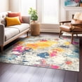 thumbnail image 1 of World Rug Gallery Area Rugs Bohemian Geometric Modern Dining Room Rug Living Room Rugs New - MULTI 6'6"x6'6", 1 of 8