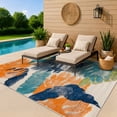 thumbnail image 1 of World Rug Gallery Arles Palm Floral Leaves Indoor/Outdoor Area Rug - Multi 5' x 7', 1 of 7