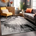 thumbnail image 1 of World Rug Gallery Bari Contemporary Abstract Art Area Rug - Black 3'3"x5', 1 of 9