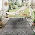 thumbnail image 1 of World Rug Gallery Bohemian Geometric Indoor/Outdoor Area Rug - Blue 5' x 7', 1 of 9