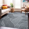 thumbnail image 1 of World Rug Gallery Bohemian Stripe Waves Area Rug - Cream 5'x7', 1 of 8