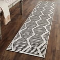 thumbnail image 1 of World Rug Gallery Boho Stripe Design Area Rug - CREAM 2'x7', 1 of 9